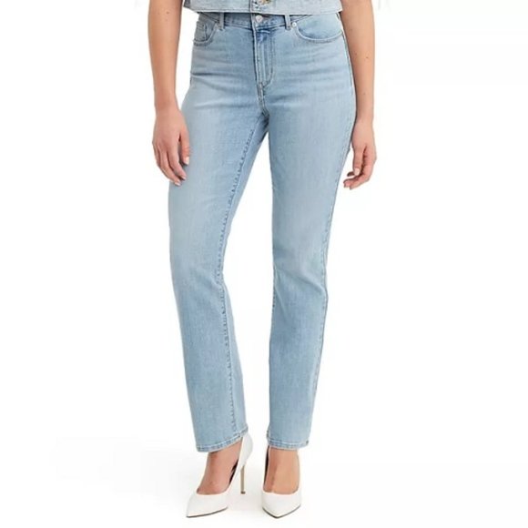 Levi's Denim - Levi's Classic Straight Midrise Jeans light wash Denim 14M